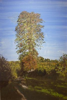 Lime tree on the turn by James Barrett, Painting, Oil on Board