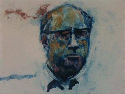 Miloslav Rostropovich 2 - in progress by James Barrett, Painting, Oil on Board